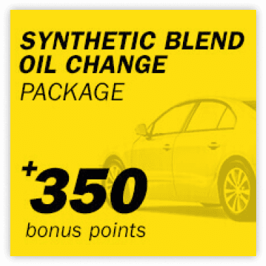 Synthetic Blend Oil Change Package +350 bonus points