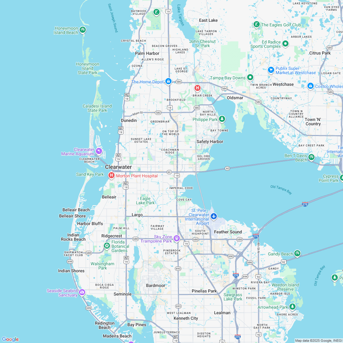 Google map showing store location