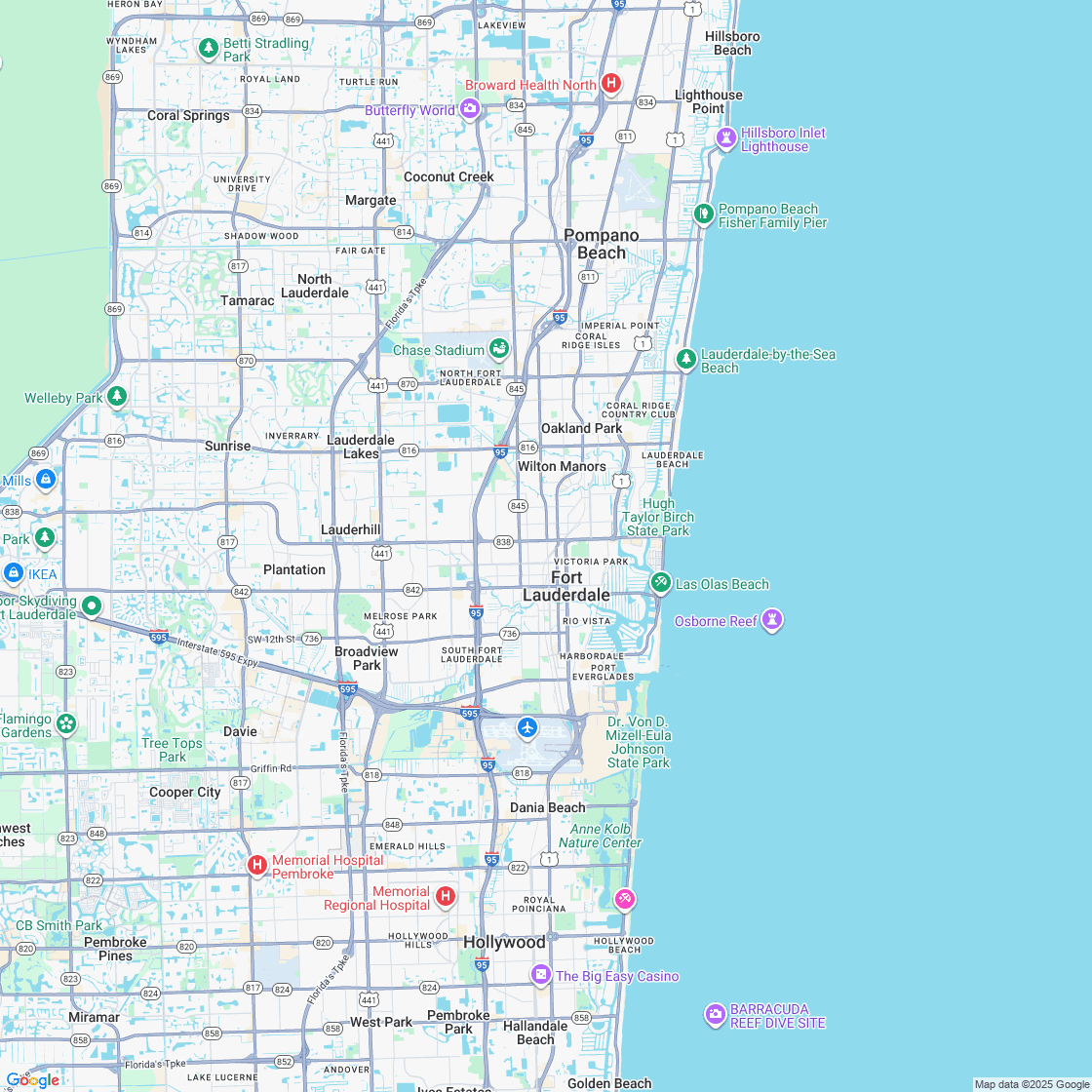 Google map showing store location