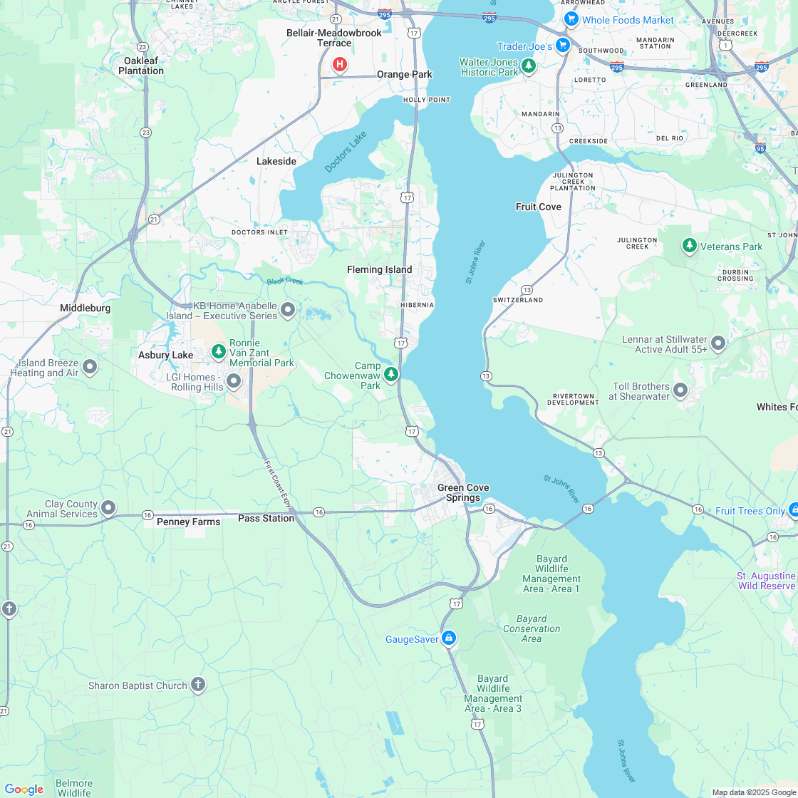 Google map showing store location