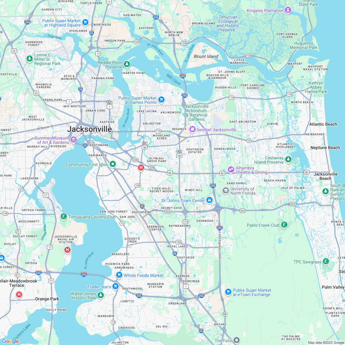 Google map showing store location