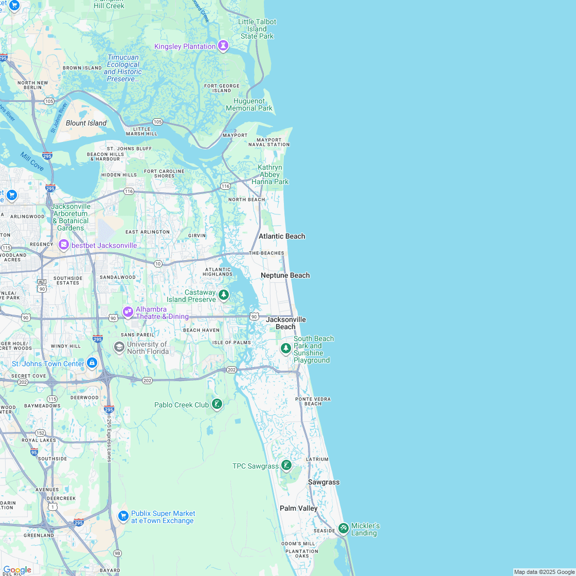 Google map showing store location