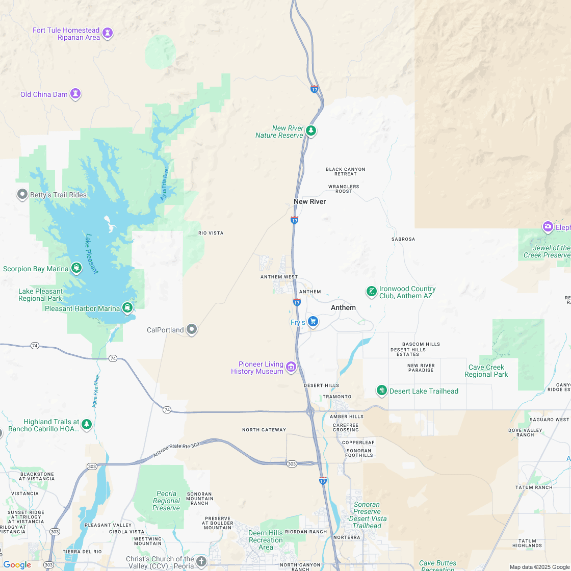 Google map showing store location