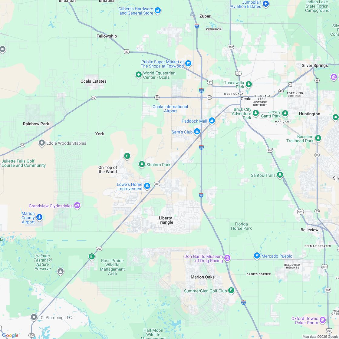 Google map showing store location
