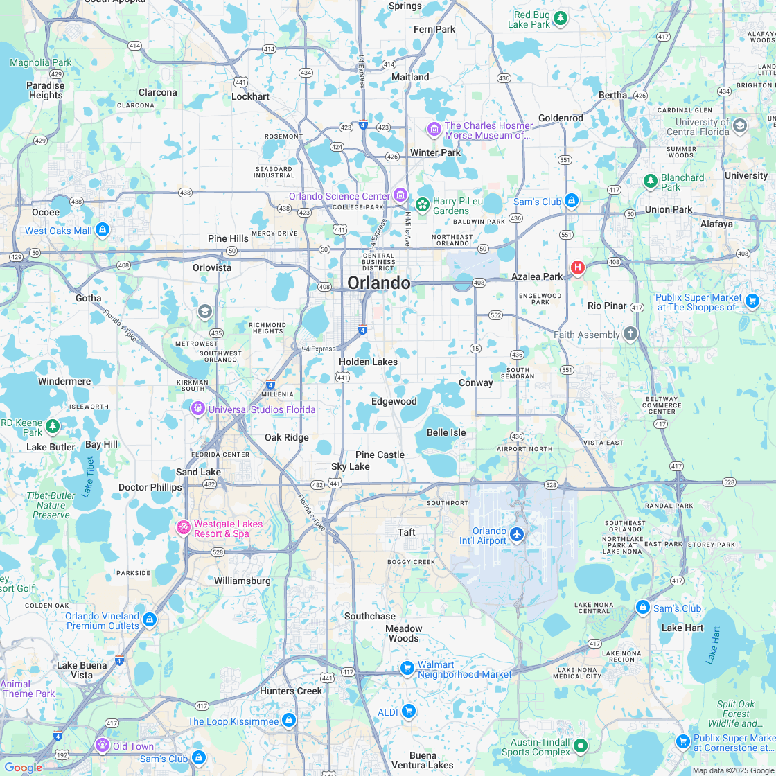 Google map showing store location