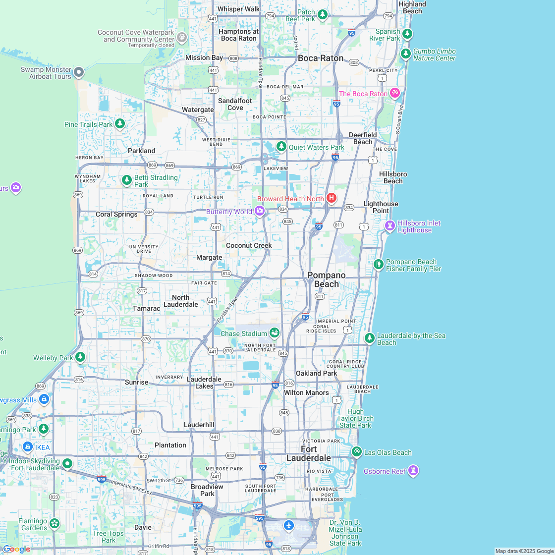 Google map showing store location