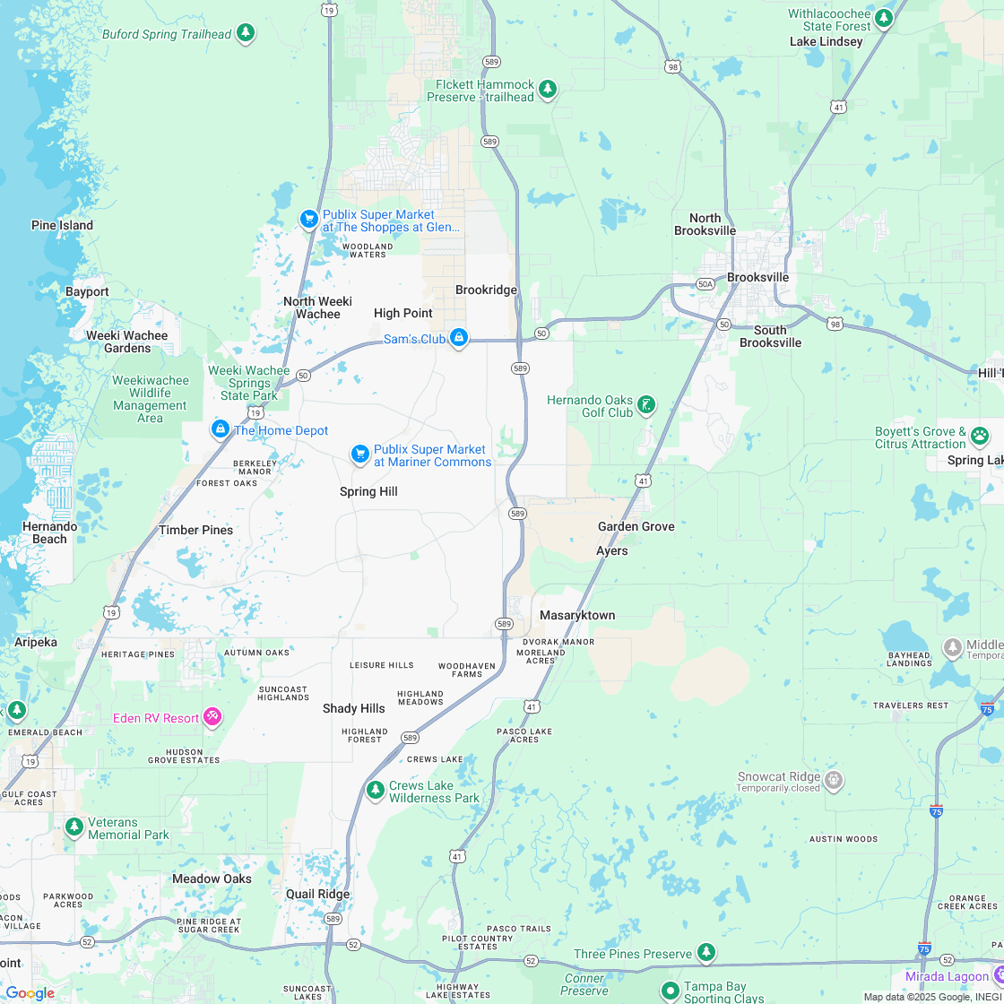 Google map showing store location