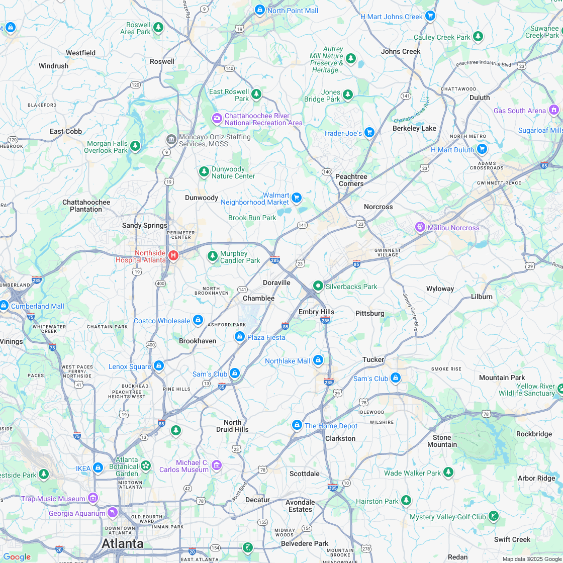 Google map showing store location