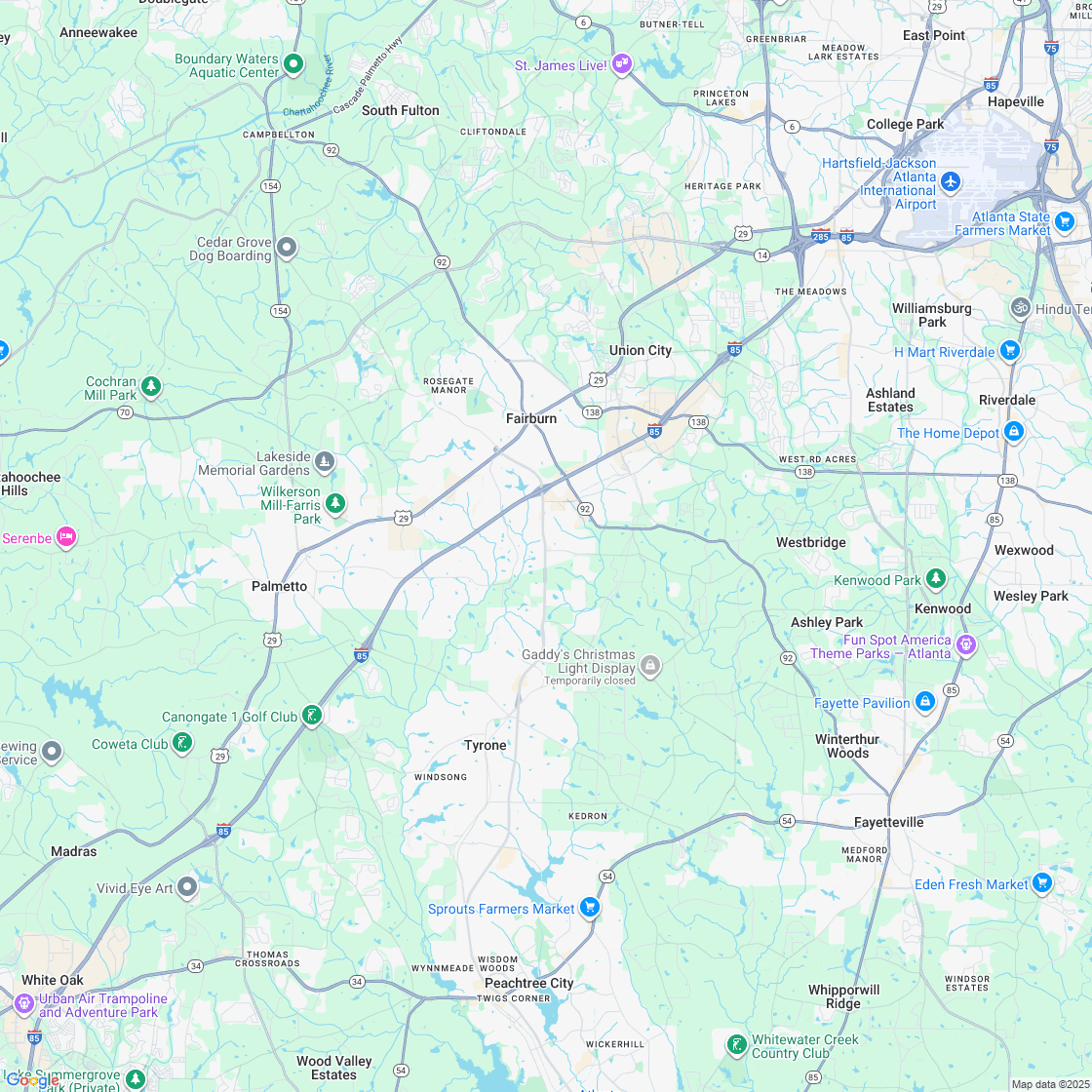 Google map showing store location