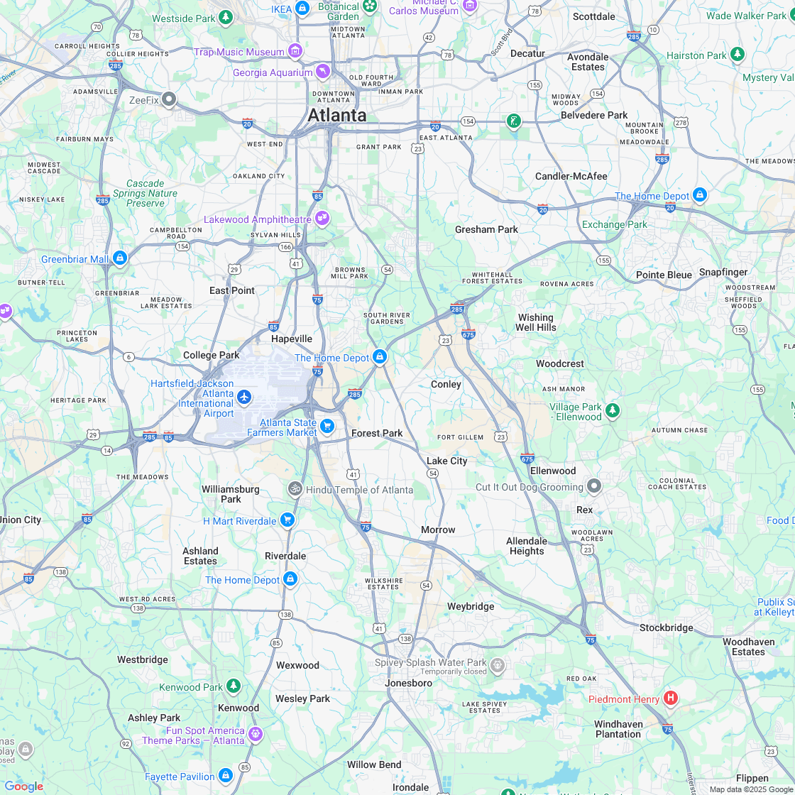 Google map showing store location