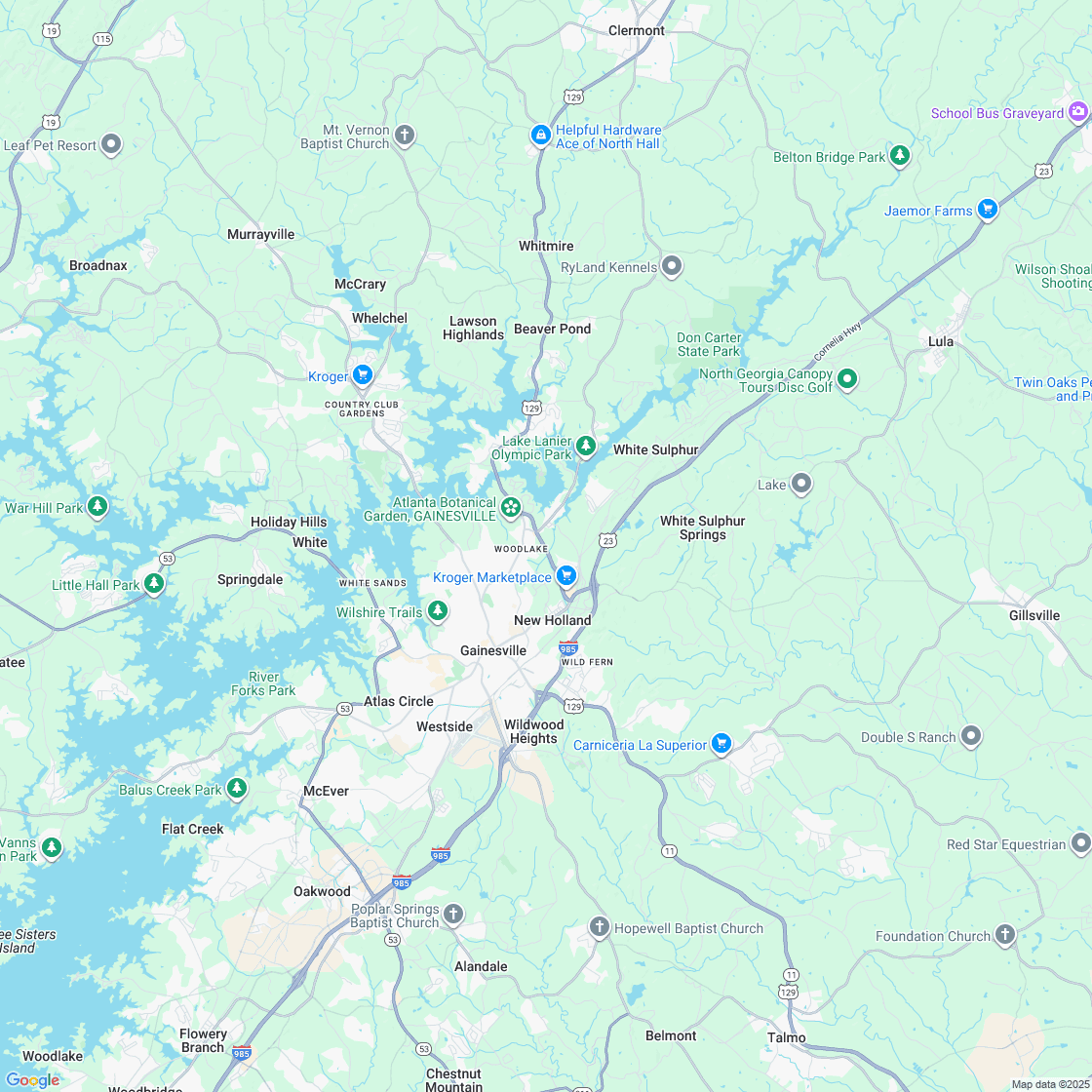 Google map showing store location