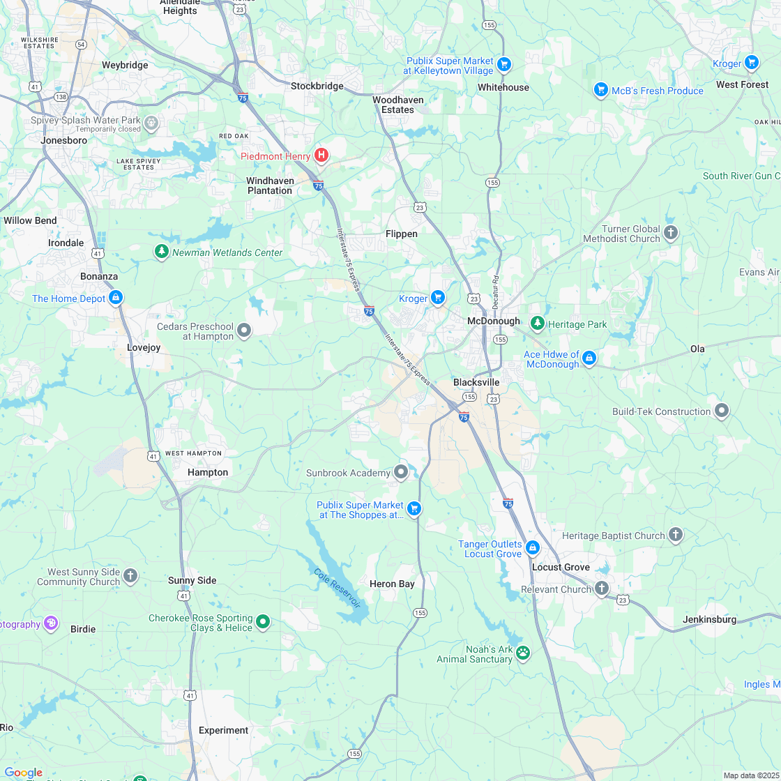 Google map showing store location