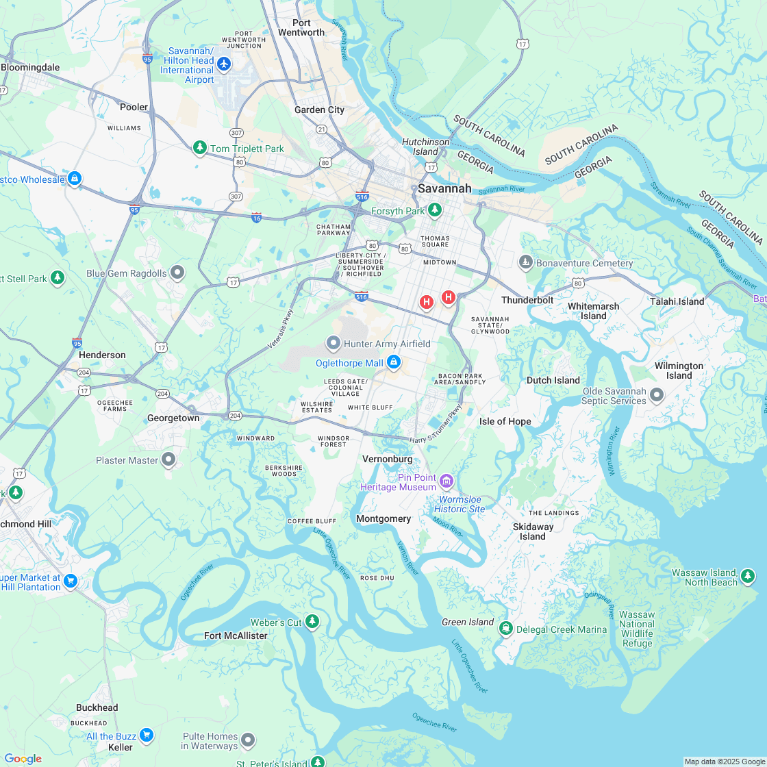 Google map showing store location