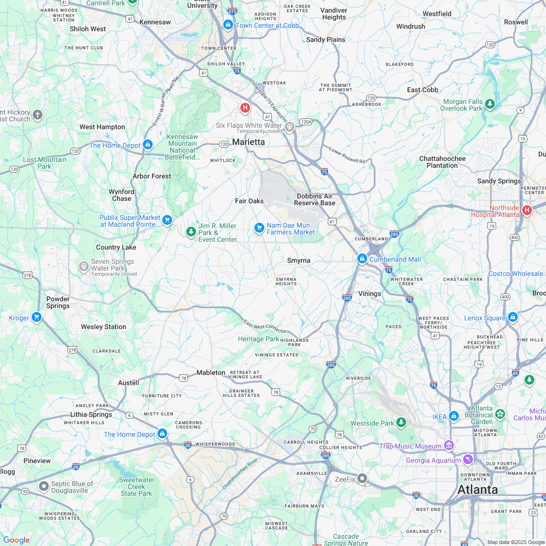 Google map showing store location