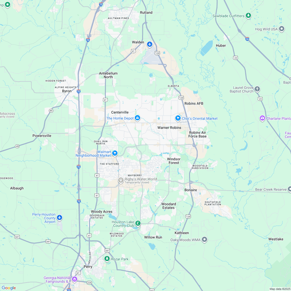 Google map showing store location