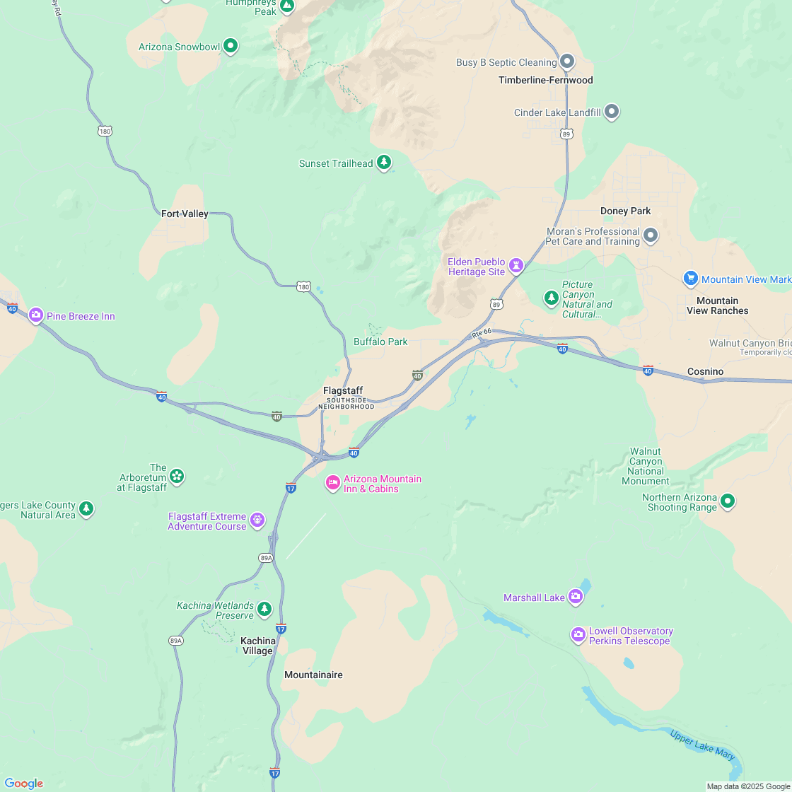 Google map showing store location