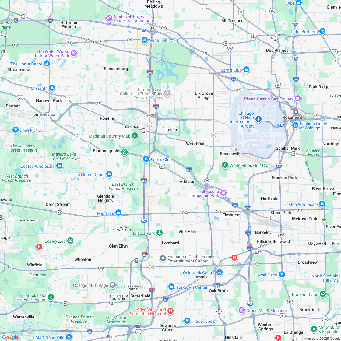 Google map showing store location