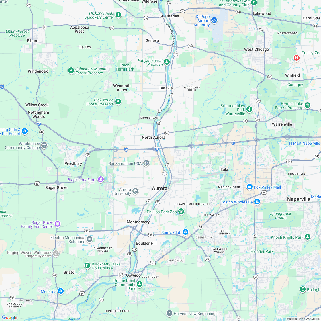 Google map showing store location