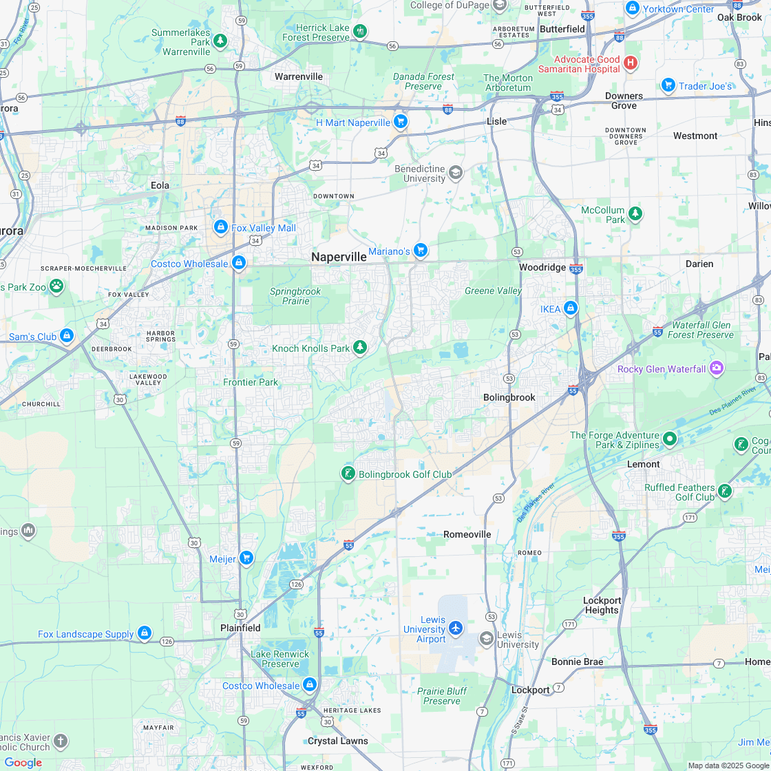 Google map showing store location