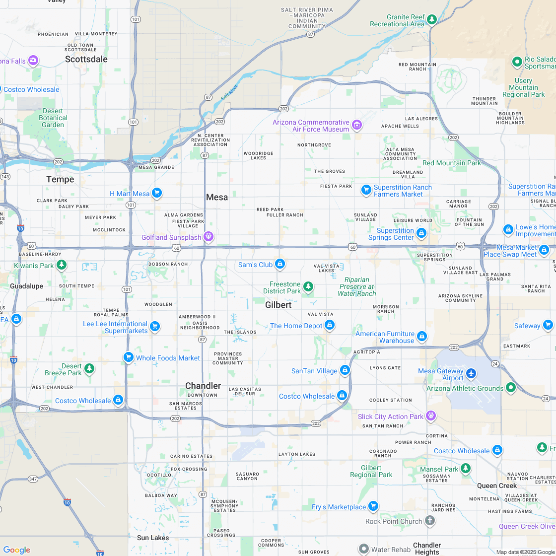 Google map showing store location