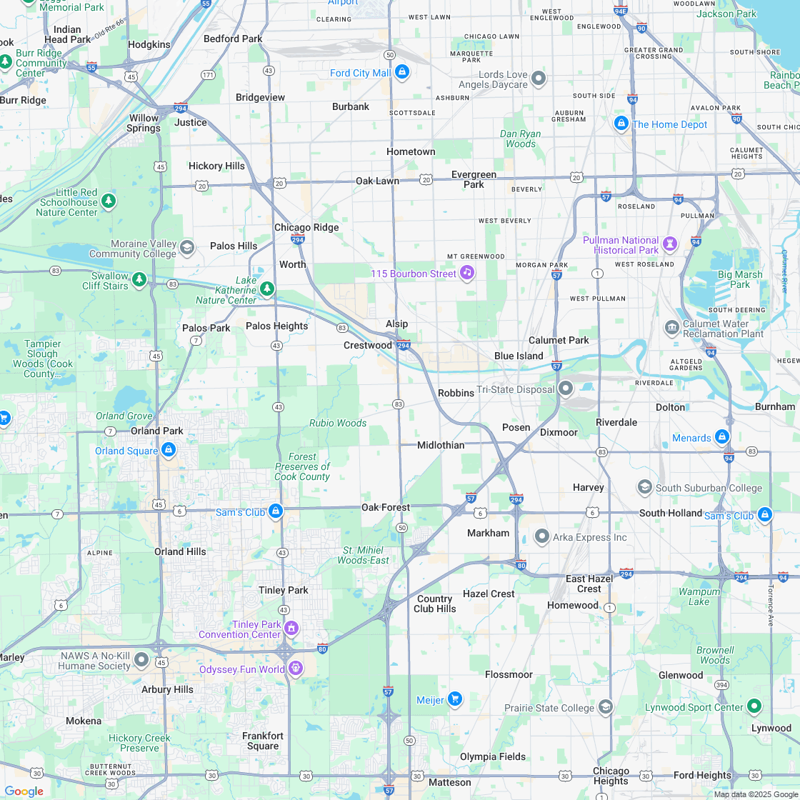 Google map showing store location