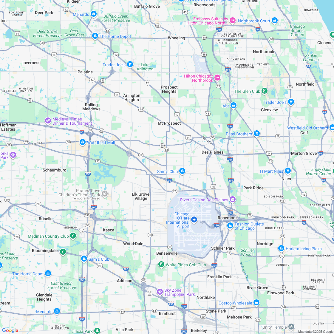 Google map showing store location