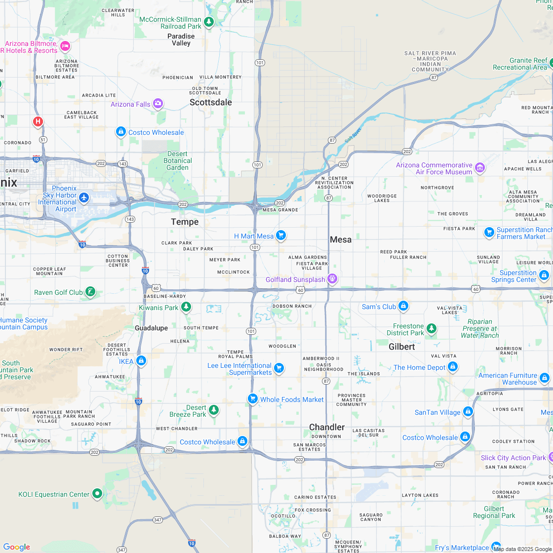 Google map showing store location