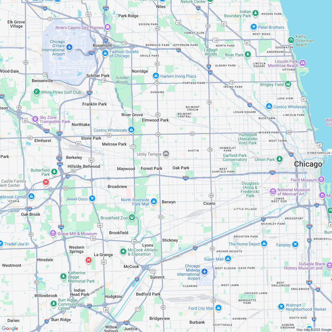 Google map showing store location