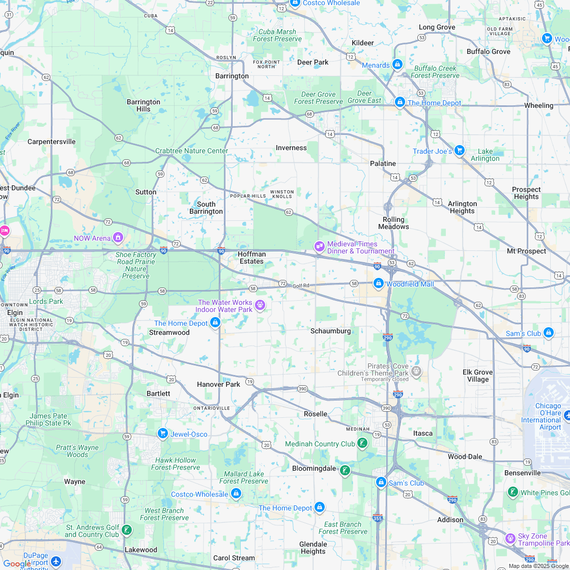 Google map showing store location