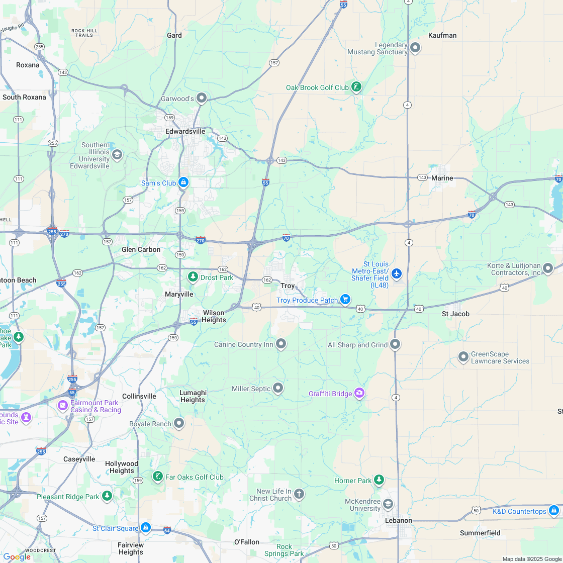 Google map showing store location