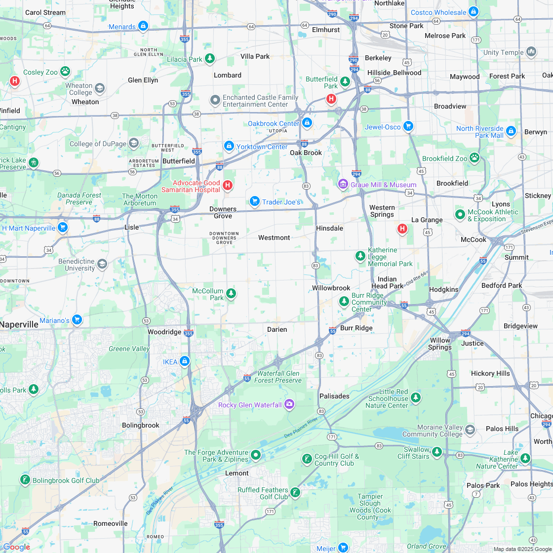 Google map showing store location