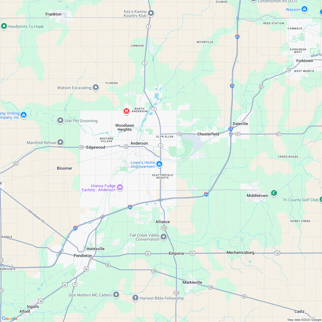 Google map showing store location