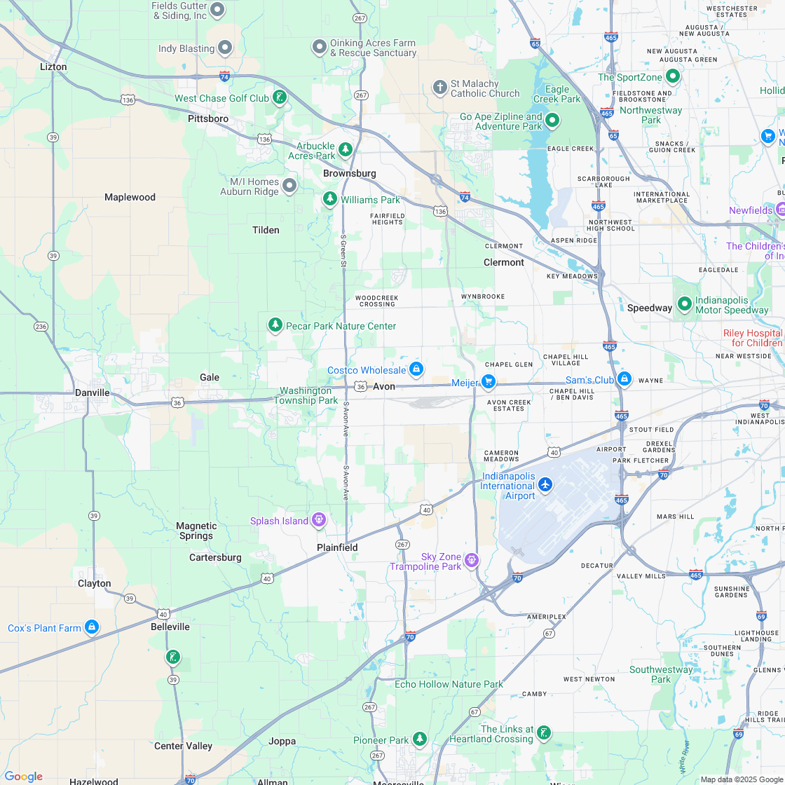Google map showing store location