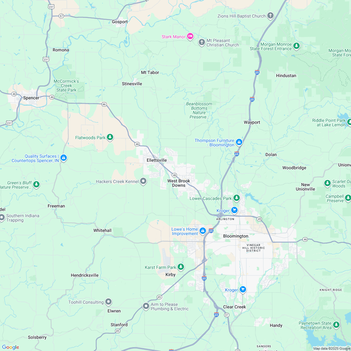 Google map showing store location