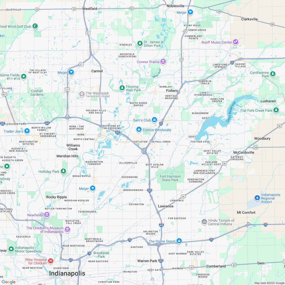 Google map showing store location