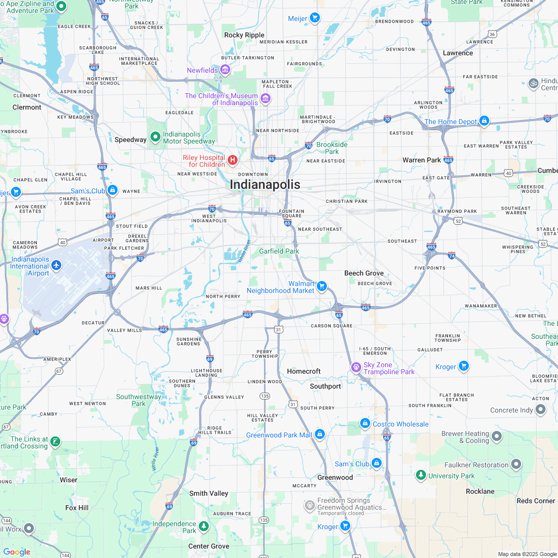 Google map showing store location