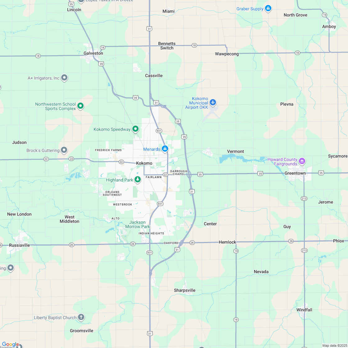 Google map showing store location