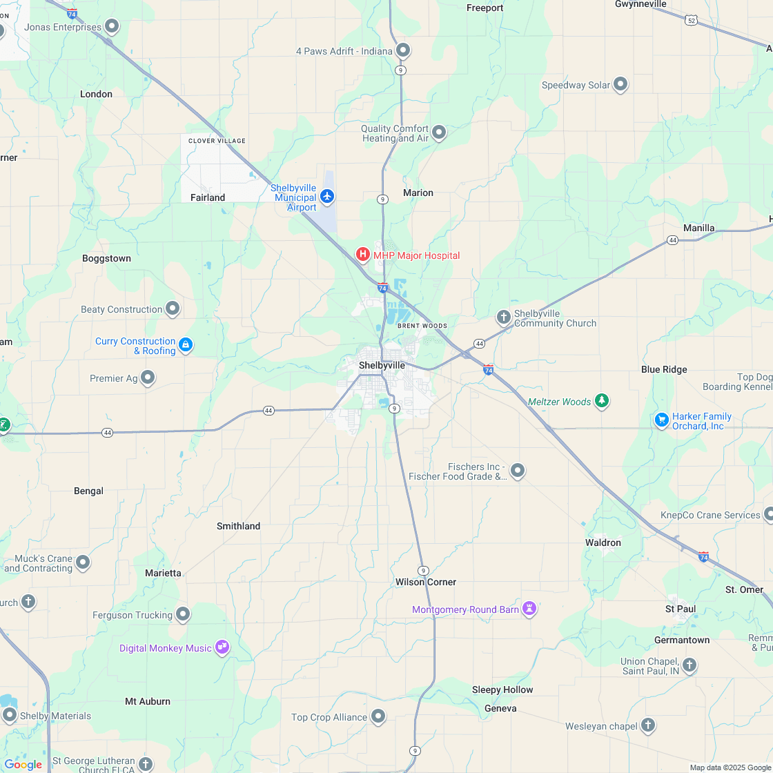 Google map showing store location