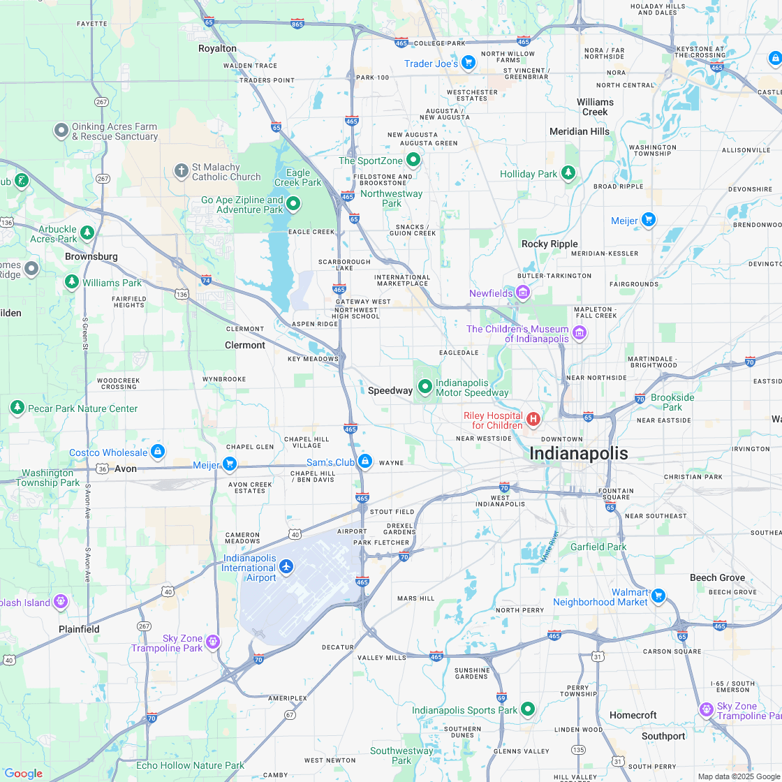 Google map showing store location