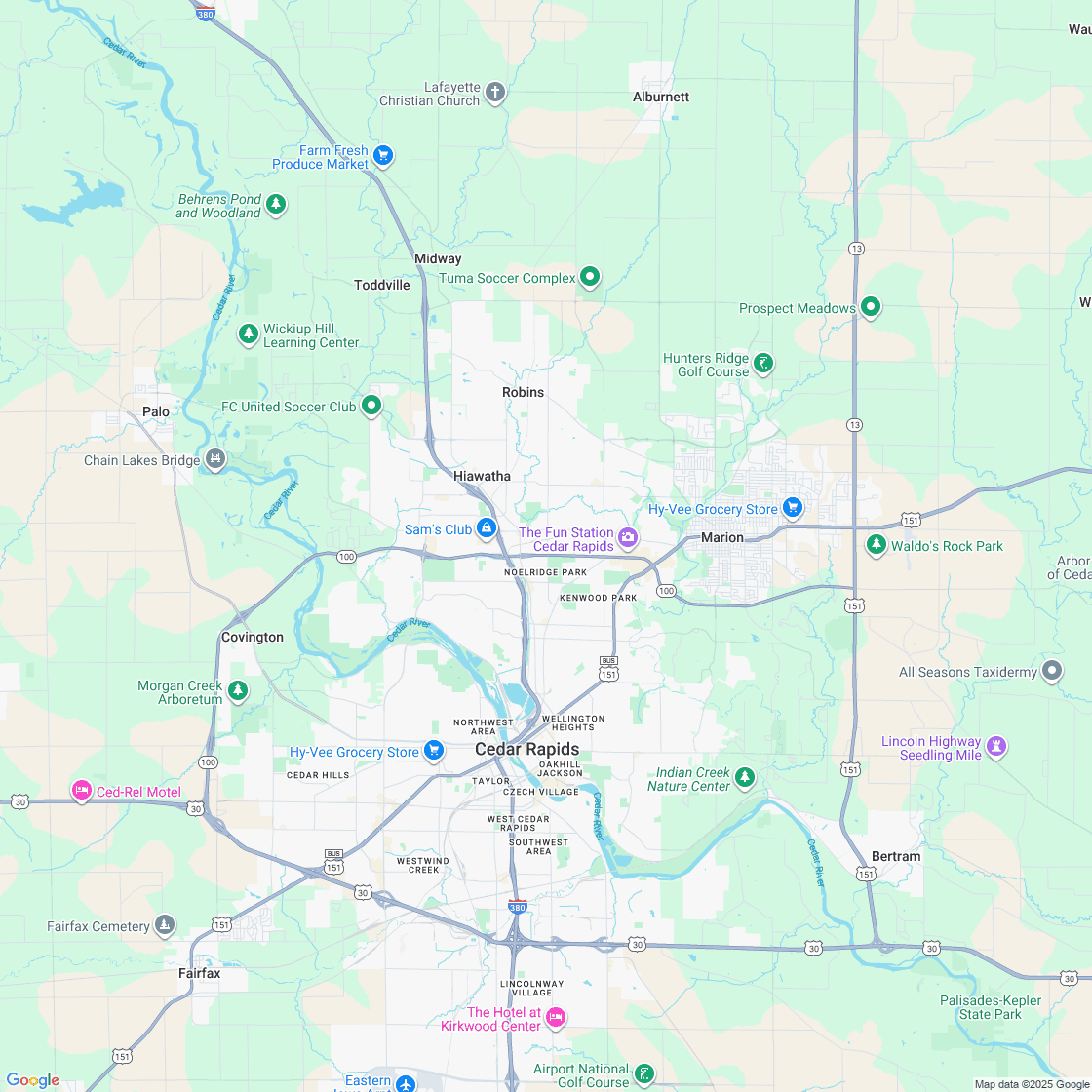 Google map showing store location