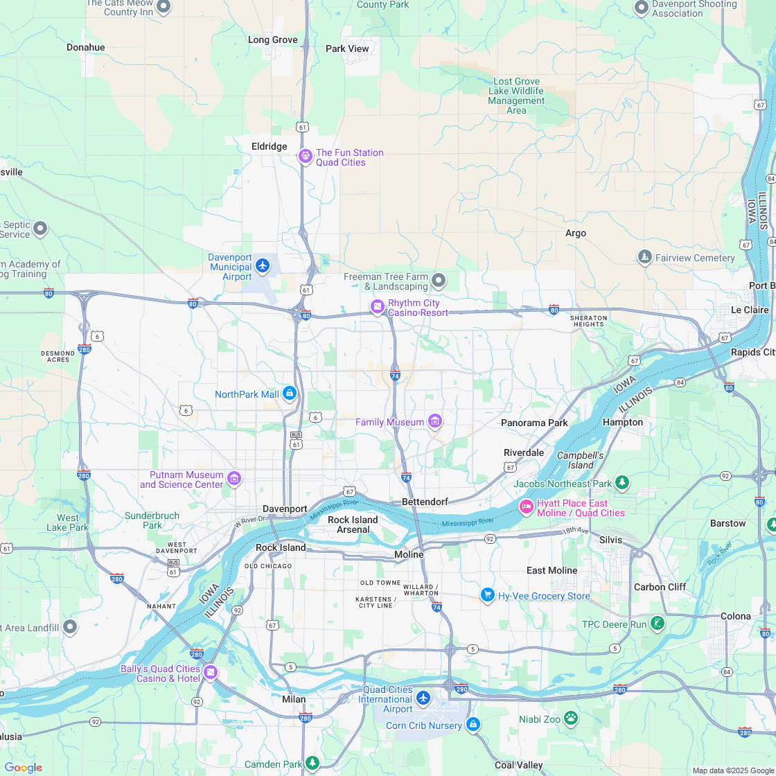 Google map showing store location