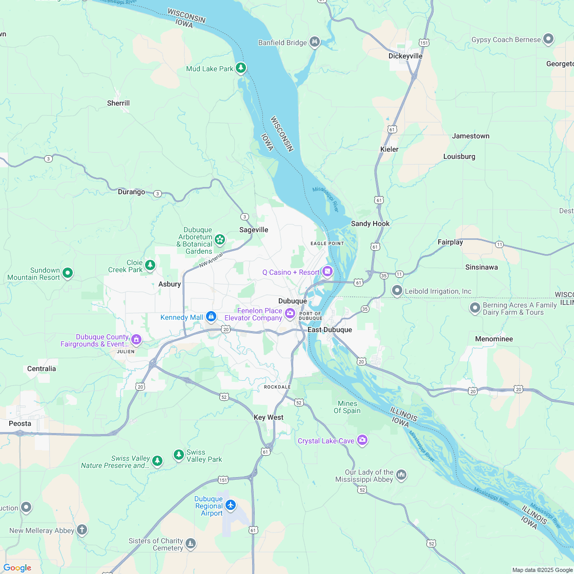 Google map showing store location