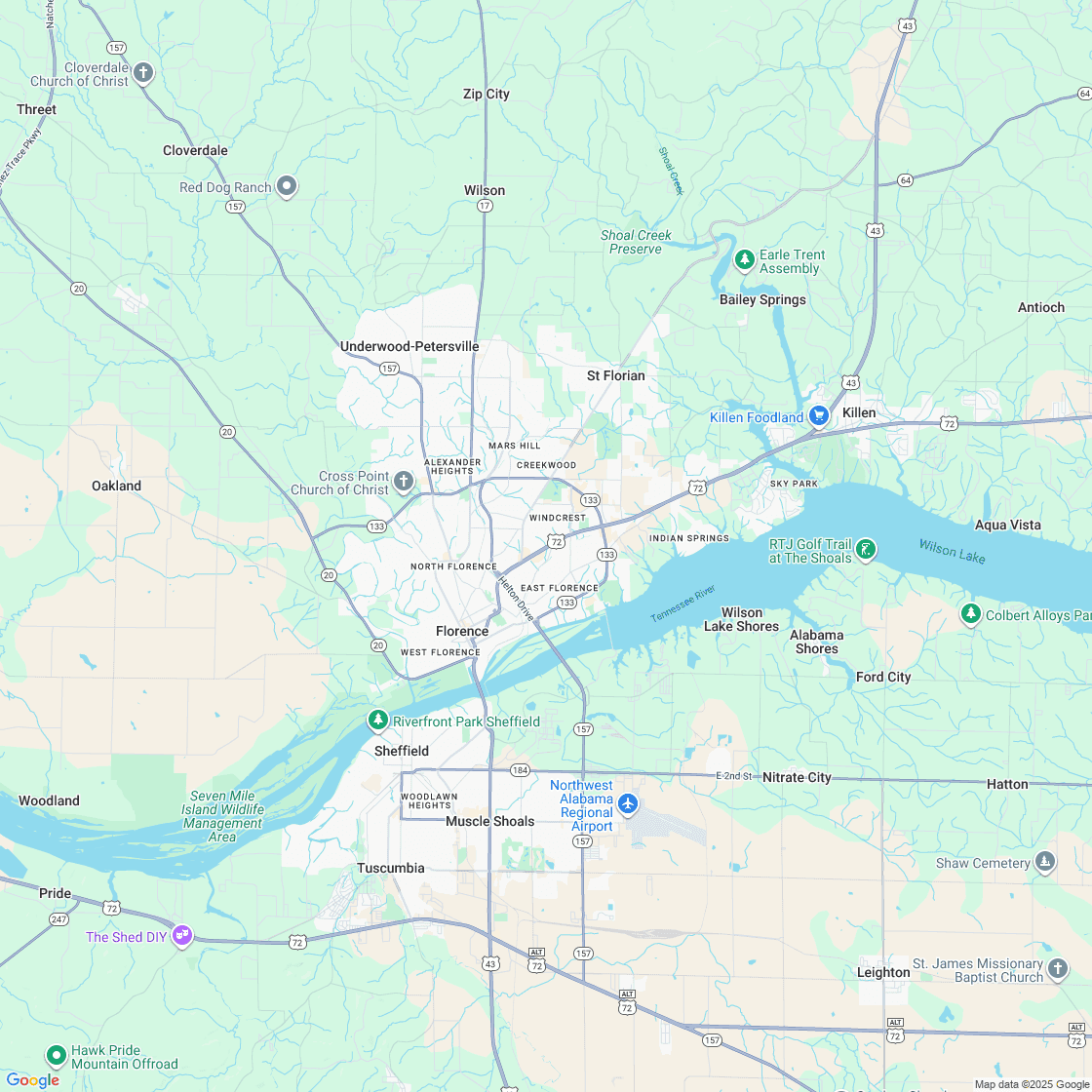 Google map showing store location