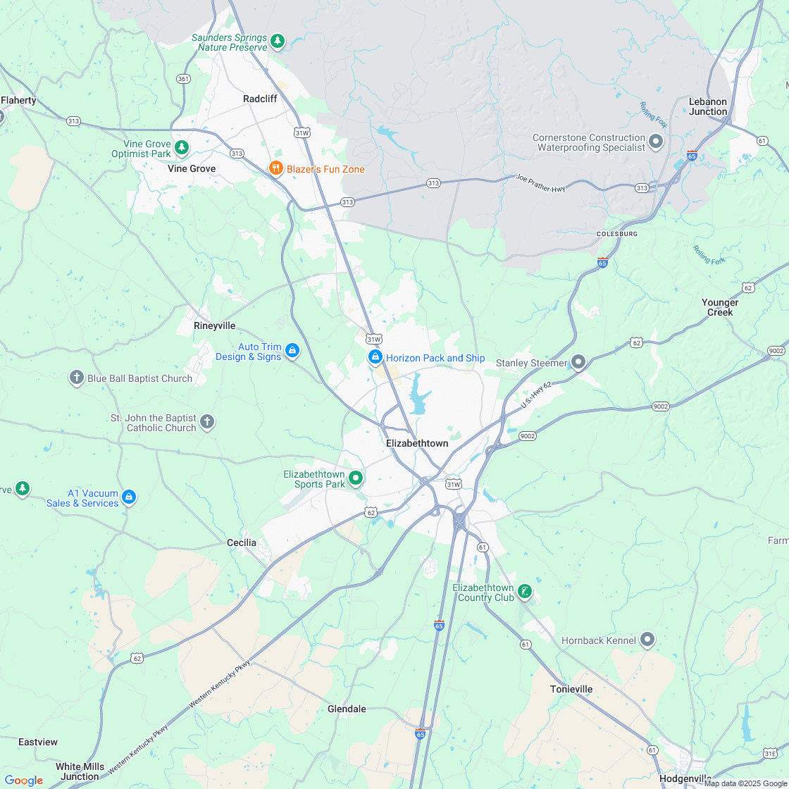 Google map showing store location