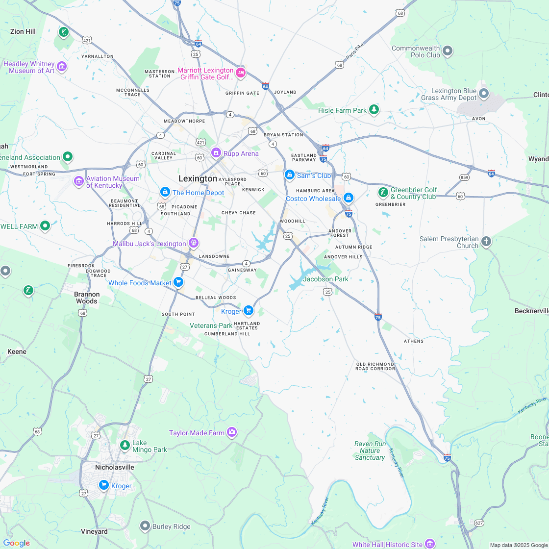 Google map showing store location