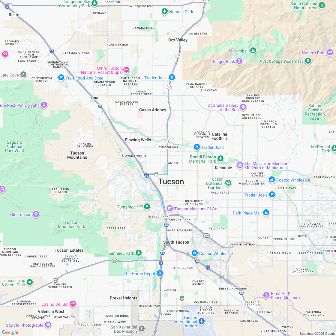 Google map showing store location