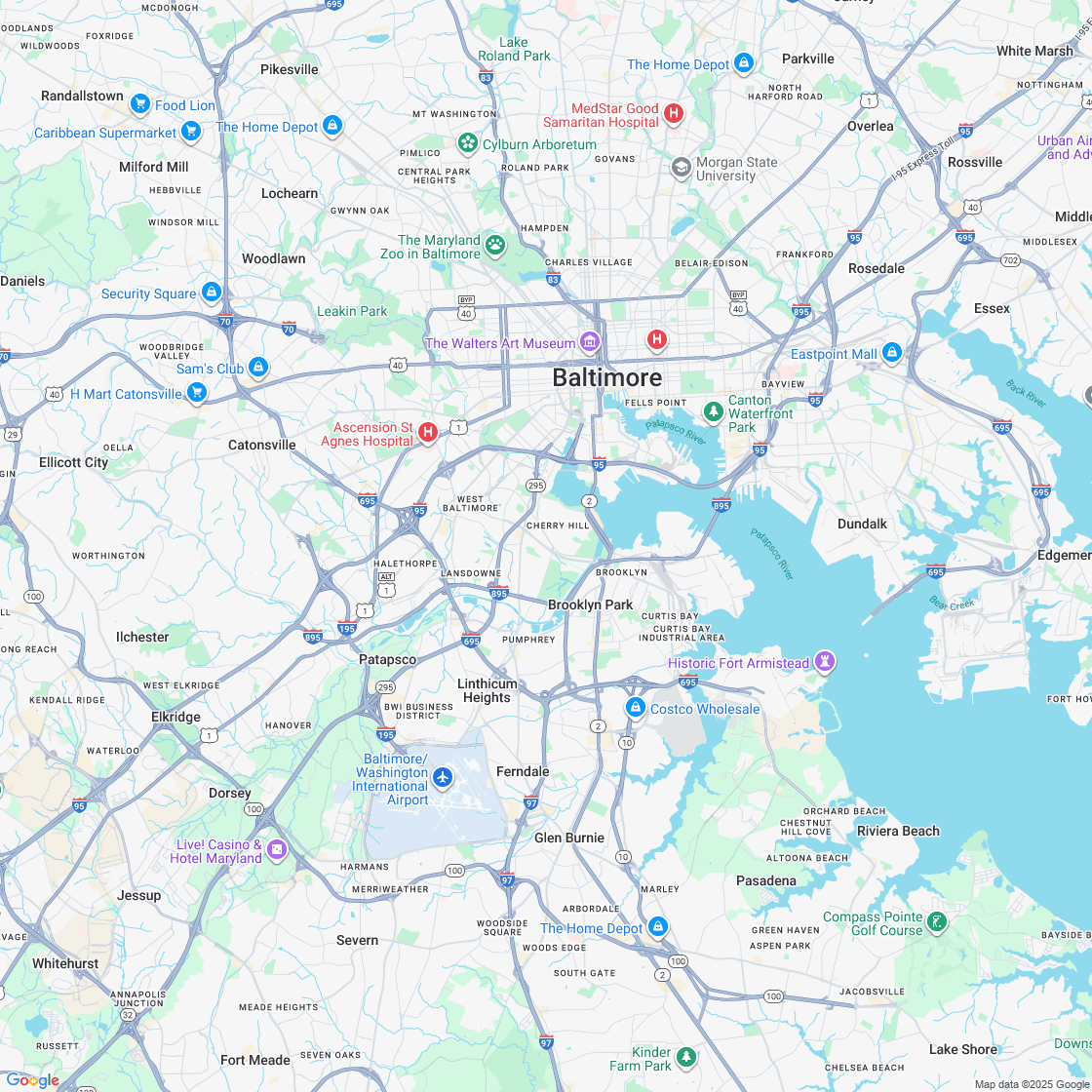 Google map showing store location