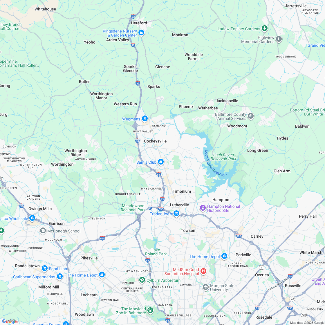 Google map showing store location