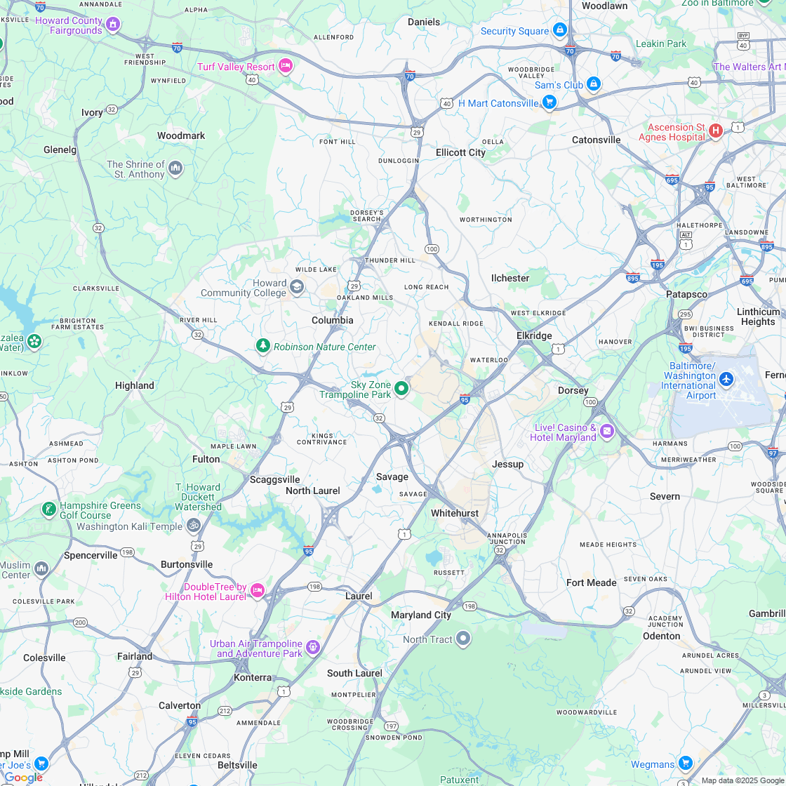 Google map showing store location