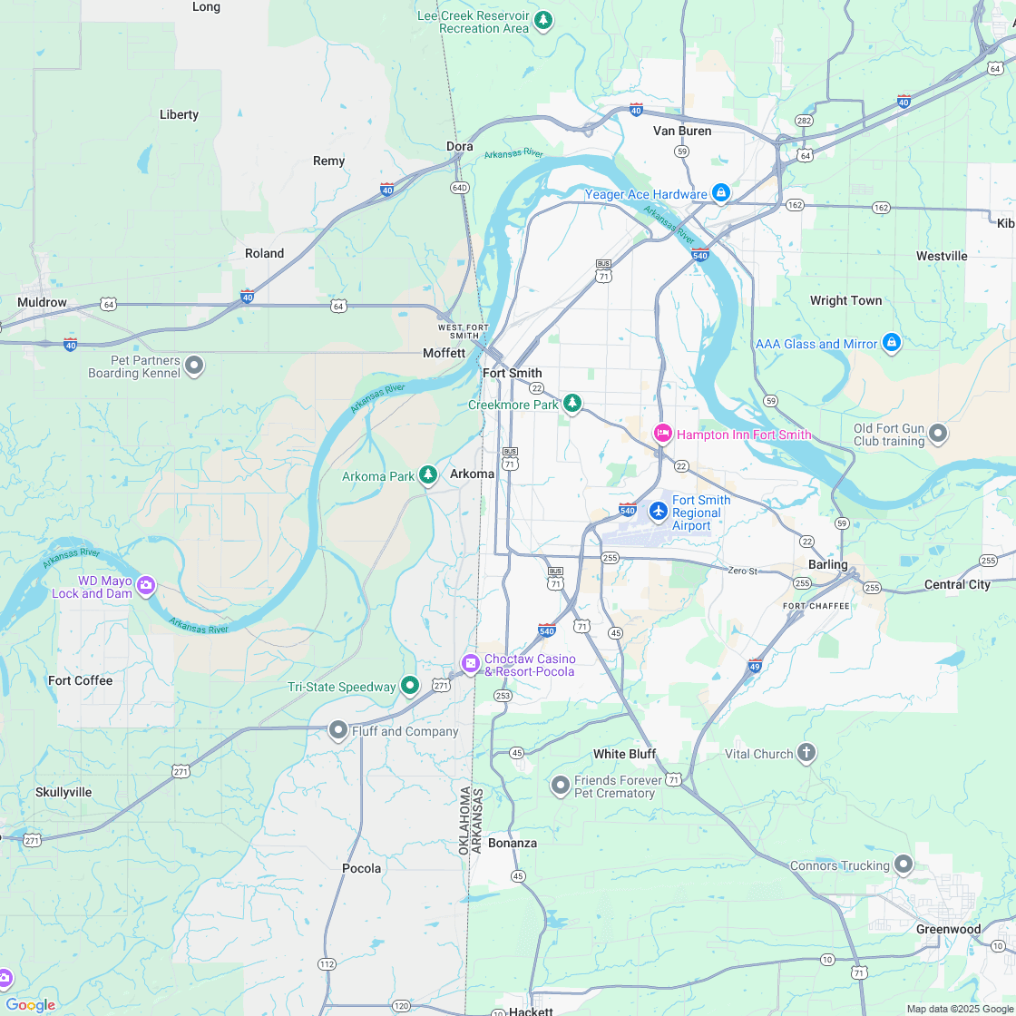 Google map showing store location